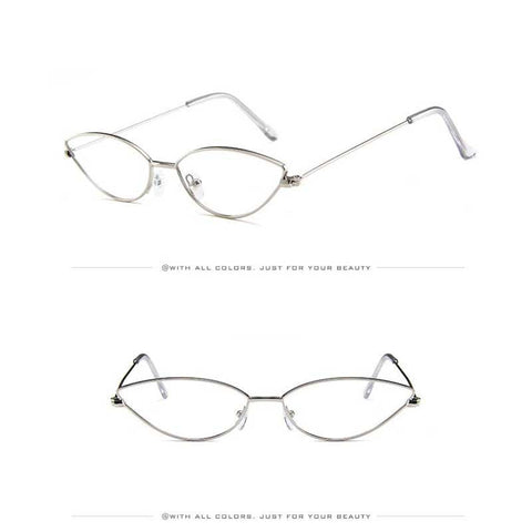 Sunglasses Women 2018 Brand Designer Fashion Sexy Ladies Small Cateye Sun glasses Metal Frame Cat Eye Glasses Vintage Shades
