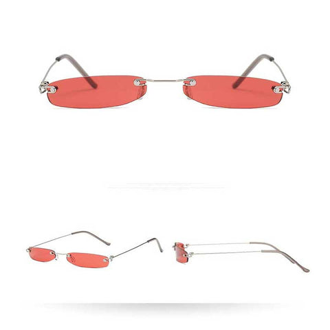 Small Square Women Brand Designer 2018 Clear Pink Yellow Glasses Vintage Metal Frame Sun glasses Ladies Ocean Mirror Eyewear