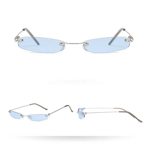 Small Square Women Brand Designer 2018 Clear Pink Yellow Glasses Vintage Metal Frame Sun glasses Ladies Ocean Mirror Eyewear