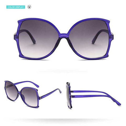 Vintage Big Frame Fishtail Sunglasses Women 2018 Gradient Square Sun glasses for Female Retro Oversized Glasses Trendy Eyewear