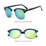 Women Sunglasses Retro Sun glasses Square Reflective Coating Lens Glasses Men Fashion Rivet Eyewear Female Vintage Shades UV400
