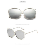 Trendy Sunglasses Women 2018 Metal Frame Unique Sun Glasses Ladies Brand Designer Fashion Vintage Coating Glasses Retro Shades