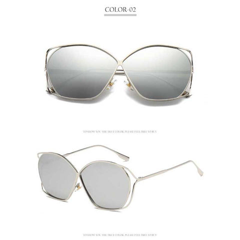 Trendy Sunglasses Women 2018 Metal Frame Unique Sun Glasses Ladies Brand Designer Fashion Vintage Coating Glasses Retro Shades