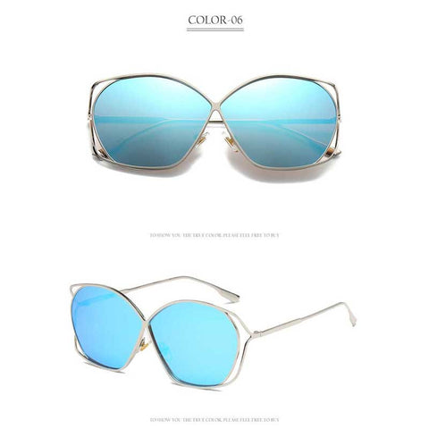 Trendy Sunglasses Women 2018 Metal Frame Unique Sun Glasses Ladies Brand Designer Fashion Vintage Coating Glasses Retro Shades