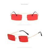 Sunglasses Women 2018 Fashion Vintage Square Red Pink Yellow Sun glasses Ladies Ocean Lens Glasses Retro Metal Frame Eyewear