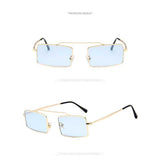 Sunglasses Women 2018 Fashion Vintage Square Red Pink Yellow Sun glasses Ladies Ocean Lens Glasses Retro Metal Frame Eyewear