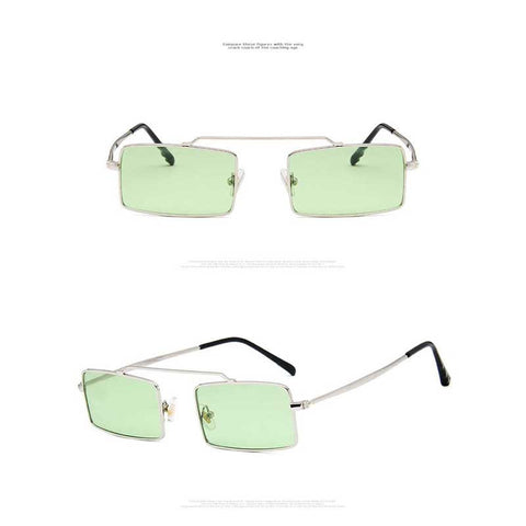 Sunglasses Women 2018 Fashion Vintage Square Red Pink Yellow Sun glasses Ladies Ocean Lens Glasses Retro Metal Frame Eyewear