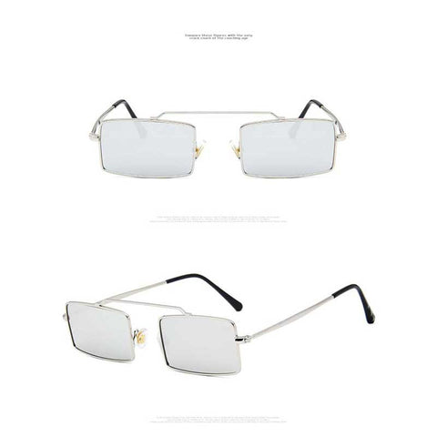 Sunglasses Women 2018 Fashion Vintage Square Red Pink Yellow Sun glasses Ladies Ocean Lens Glasses Retro Metal Frame Eyewear