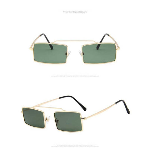Sunglasses Women 2018 Fashion Vintage Square Red Pink Yellow Sun glasses Ladies Ocean Lens Glasses Retro Metal Frame Eyewear