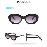 Oval Sunglasses Women Vintage Yellow Pink Lens Glasses Retro Shades For Women Ocean Mirror Sun glasses Fashion Eyewear UV400