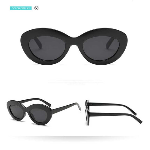 Oval Sunglasses Women Vintage Yellow Pink Lens Glasses Retro Shades For Women Ocean Mirror Sun glasses Fashion Eyewear UV400