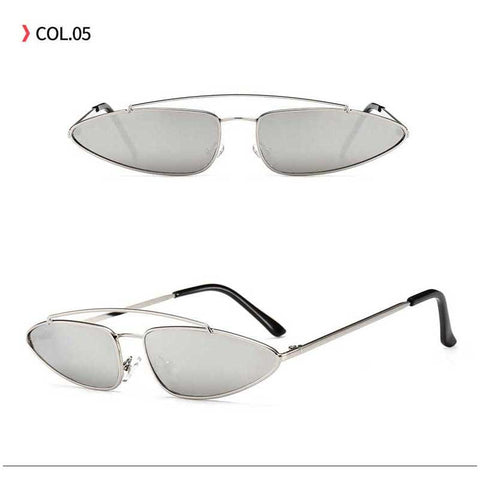 Vintage Cateye Sunglasses Women Brand Designer Retro Metal Frame Cat Eye Sun glasses Men UV400 Eyewear Small Triangle Glasses