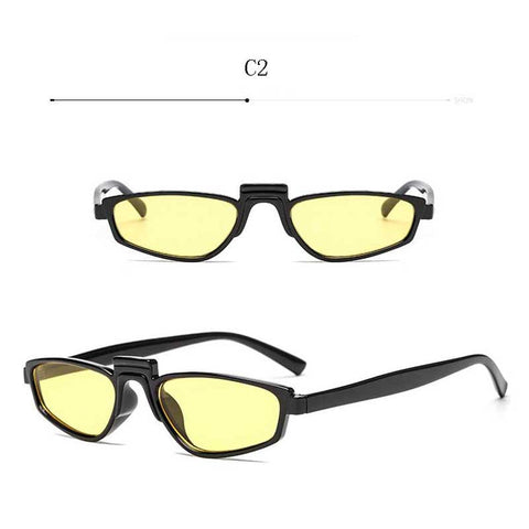 Small Narrow Sunglasses Women Cat Eye Retro Frame Shades Sexy Ladies Sun glasses Brand Design Cateye Eyewear Tinted Lens Glasses