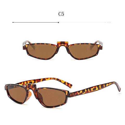 Small Narrow Sunglasses Women Cat Eye Retro Frame Shades Sexy Ladies Sun glasses Brand Design Cateye Eyewear Tinted Lens Glasses