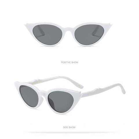Cat Eye Sunglasses Women Brand Designer Vintage Coating Mirror Glasses Personality Cateye Frame Sun glasses Ladies Retro Shades