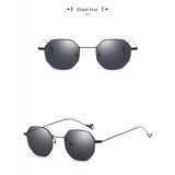 Hexagon Sunglasses Women 2018 Polygon Sun glasses Female Vintage Square Glasses 2018 Fashion Men Small Metal Frame Retro Shades