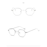 Hexagon Sunglasses Women 2018 Polygon Sun glasses Female Vintage Square Glasses 2018 Fashion Men Small Metal Frame Retro Shades