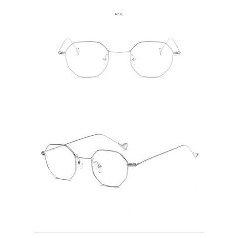 Hexagon Sunglasses Women 2018 Polygon Sun glasses Female Vintage Square Glasses 2018 Fashion Men Small Metal Frame Retro Shades