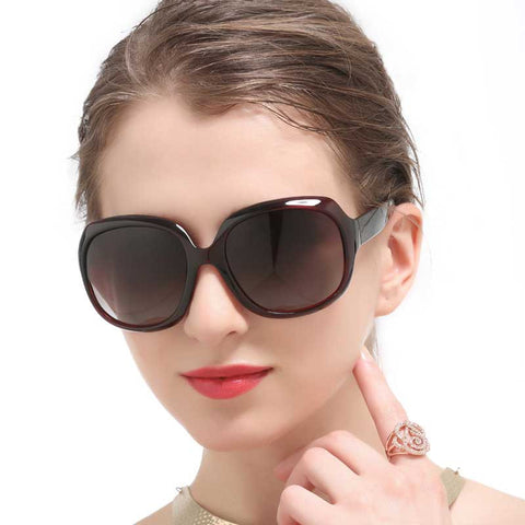 Vintage Polarized Sunglasses Women Brand Gradient Oversized Glasses Fashion Ladies Big Frame Sun glasses Retro Shades Eyewear
