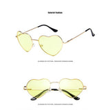 Heart Shaped Sunglasses Women Love Heart Glasses Metal Gradient Sun glasses Sexy Ladies Ocean Shades Vintage Gold Frame Eyewear