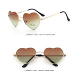 Heart Shaped Sunglasses Women Love Heart Glasses Metal Gradient Sun glasses Sexy Ladies Ocean Shades Vintage Gold Frame Eyewear
