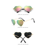 Heart Shaped Sunglasses Women Love Heart Glasses Metal Gradient Sun glasses Sexy Ladies Ocean Shades Vintage Gold Frame Eyewear