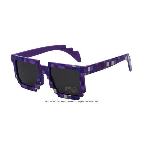 Around the World 8 bits Deal With It Glasses Thug life Mosaic Pixel Sunglasses Men Women Party Sun glasses Retro Element Glasses