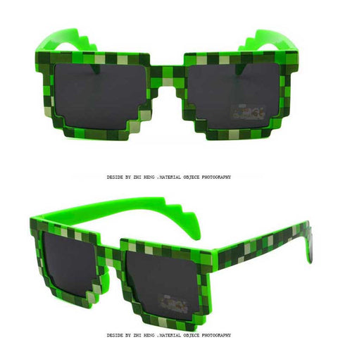 Around the World 8 bits Deal With It Glasses Thug life Mosaic Pixel Sunglasses Men Women Party Sun glasses Retro Element Glasses
