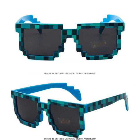 Around the World 8 bits Deal With It Glasses Thug life Mosaic Pixel Sunglasses Men Women Party Sun glasses Retro Element Glasses