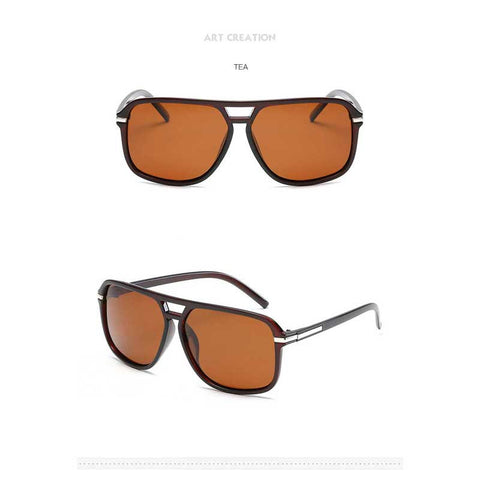 Ladies Oversized Sunglasses Women Brand Designer Men New Square Polarized Flat Mirror Sun glasses Coating Glasses Vintage Shades