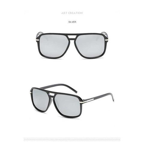 Ladies Oversized Sunglasses Women Brand Designer Men New Square Polarized Flat Mirror Sun glasses Coating Glasses Vintage Shades