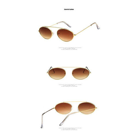 New Oval Sunglasses for Women Vintage Small Frame Sunglasses Men Brand Designer Alloy Glasses Fashion Retro Shades UV400 Eyewear