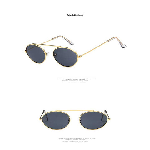 New Oval Sunglasses for Women Vintage Small Frame Sunglasses Men Brand Designer Alloy Glasses Fashion Retro Shades UV400 Eyewear