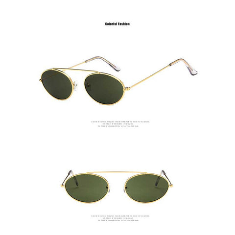 New Oval Sunglasses for Women Vintage Small Frame Sunglasses Men Brand Designer Alloy Glasses Fashion Retro Shades UV400 Eyewear