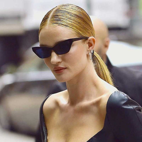 Sunglasses Cat Eye 2018 Trendy Shades Brand Designer Vintage Cateye Sun glasses for Women Retro Plastic Eyewear Coating Glasses