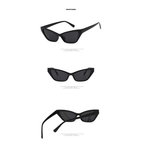 Sunglasses Cat Eye 2018 Trendy Shades Brand Designer Vintage Cateye Sun glasses for Women Retro Plastic Eyewear Coating Glasses