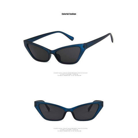 Sunglasses Cat Eye 2018 Trendy Shades Brand Designer Vintage Cateye Sun glasses for Women Retro Plastic Eyewear Coating Glasses
