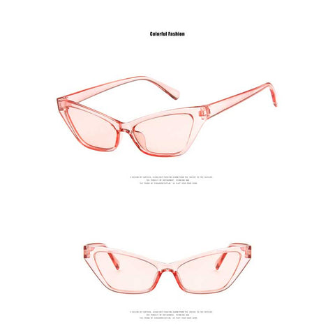 Sunglasses Cat Eye 2018 Trendy Shades Brand Designer Vintage Cateye Sun glasses for Women Retro Plastic Eyewear Coating Glasses