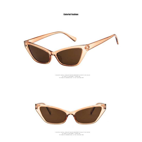 Sunglasses Cat Eye 2018 Trendy Shades Brand Designer Vintage Cateye Sun glasses for Women Retro Plastic Eyewear Coating Glasses