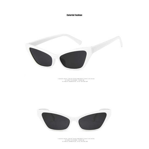 Sunglasses Cat Eye 2018 Trendy Shades Brand Designer Vintage Cateye Sun glasses for Women Retro Plastic Eyewear Coating Glasses