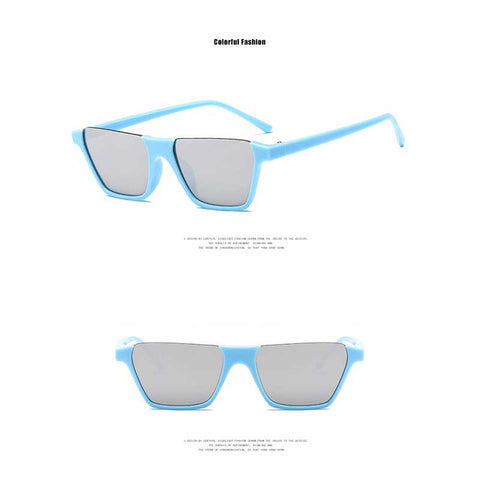 2018 Sunglasses Women Brand Designer Half Frame Cat Eye Sun glasses Vintage Cateye Glasses Female Trendy Shades Retro Eyewear