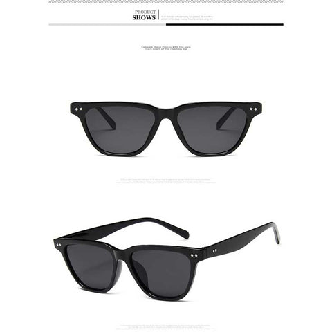 Fashion Rivet Sunglasses Women 2018 Vintage Square Glasses Retro Coating Sun glasses Ladies Trendy Shades Plastic Eyewear UV400