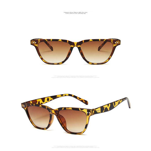 Fashion Rivet Sunglasses Women 2018 Vintage Square Glasses Retro Coating Sun glasses Ladies Trendy Shades Plastic Eyewear UV400