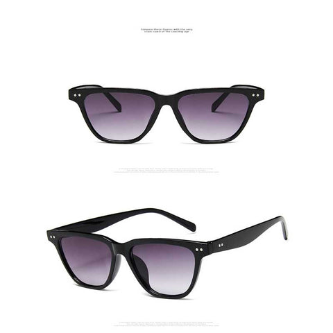 Fashion Rivet Sunglasses Women 2018 Vintage Square Glasses Retro Coating Sun glasses Ladies Trendy Shades Plastic Eyewear UV400