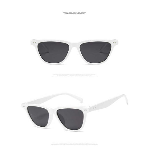 Fashion Rivet Sunglasses Women 2018 Vintage Square Glasses Retro Coating Sun glasses Ladies Trendy Shades Plastic Eyewear UV400