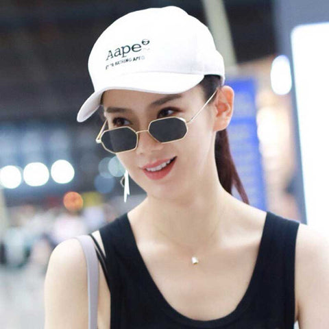 Women Sunglasses Brand Designer Vintage Irregular Blue Pink Glasses Female Retro Polygon Sun glasses Ocean Eyewear Retro Shades