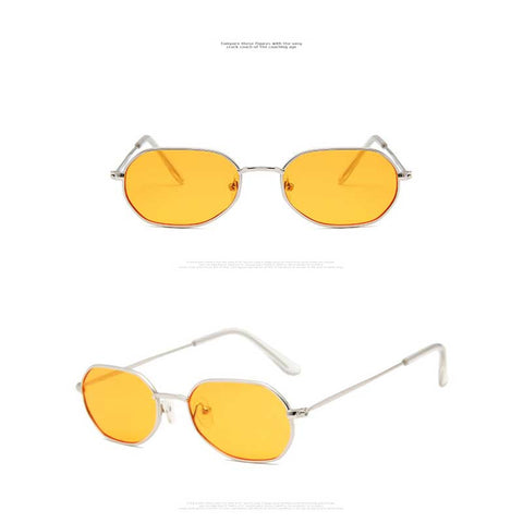 Women Sunglasses Brand Designer Vintage Irregular Blue Pink Glasses Female Retro Polygon Sun glasses Ocean Eyewear Retro Shades