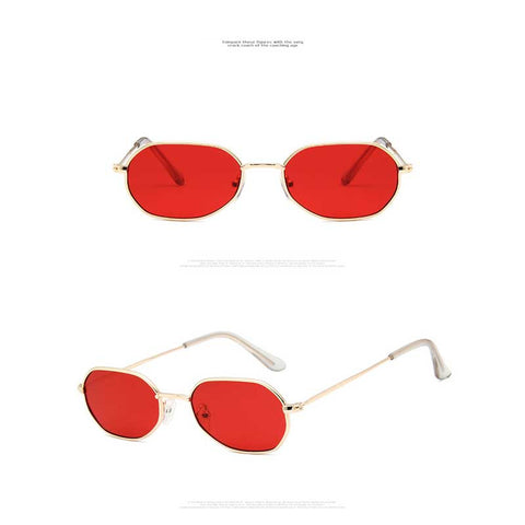 Women Sunglasses Brand Designer Vintage Irregular Blue Pink Glasses Female Retro Polygon Sun glasses Ocean Eyewear Retro Shades