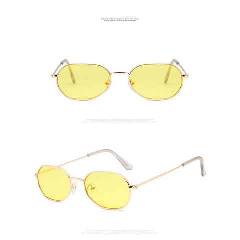 Women Sunglasses Brand Designer Vintage Irregular Blue Pink Glasses Female Retro Polygon Sun glasses Ocean Eyewear Retro Shades