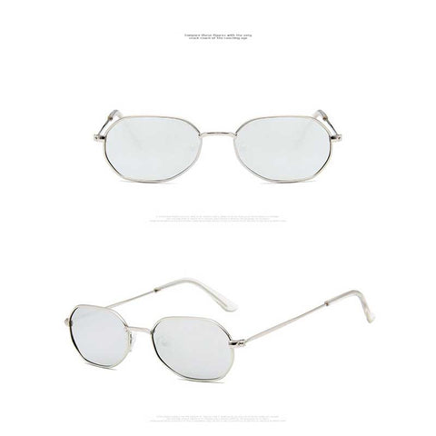 Women Sunglasses Brand Designer Vintage Irregular Blue Pink Glasses Female Retro Polygon Sun glasses Ocean Eyewear Retro Shades